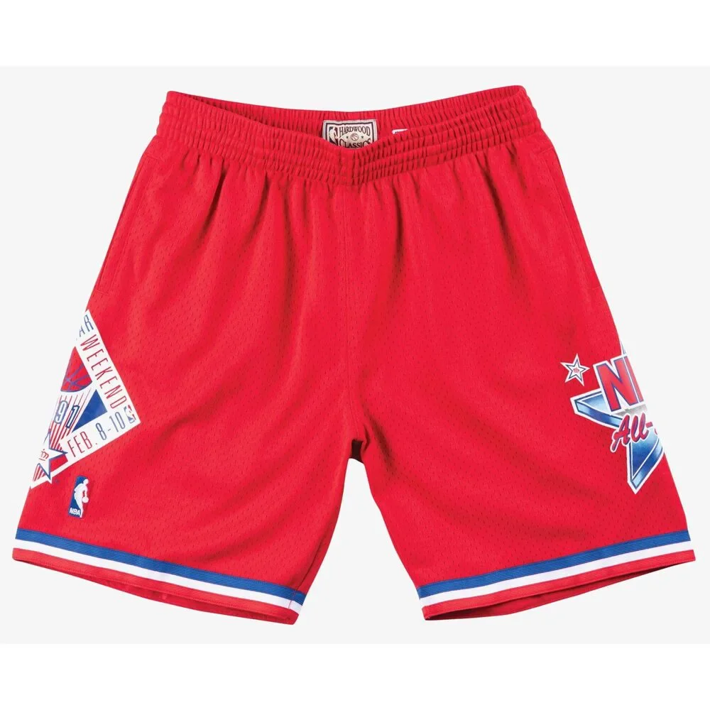 MENS MITCHELL & NESS NBA ALL-STAR WEST SWINGMAN SHORTS 91 - Picture 1 of 4